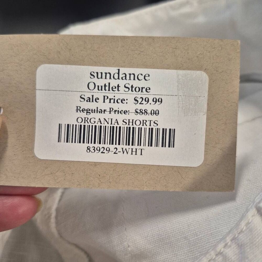 NWT Sundance White Organia Linen Blend Shorts w Lace Size 2 - Picture 12 of 13